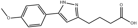 4-[5-(4-methoxyphenyl)-1H-pyrazol-3-yl]butanoic acid Struktur