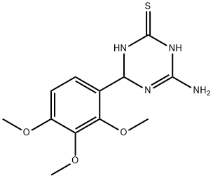 4-amino-6-(2,3,4-trimethoxyphenyl)-1,6-dihydro-1,3,5-triazine-2-thiol Struktur