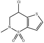 4-chloro-2-methyl-3,4-dihydro-2H-thieno[2,3-e][1,2]thiazine 1,1-dioxide Struktur