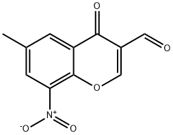 6-methyl-8-nitro-4-oxo-4H-chromene-3-carbaldehyde Struktur