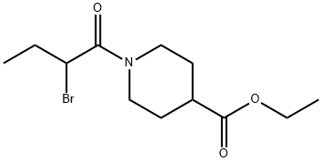 ethyl 1-(2-bromobutanoyl)piperidine-4-carboxylate Struktur