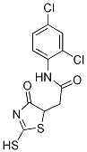 N-(2,4-dichlorophenyl)-2-(2-mercapto-4-oxo-4,5-dihydro-1,3-thiazol-5-yl)acetamide Struktur