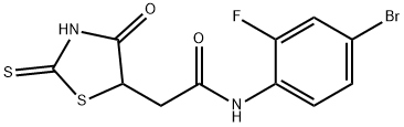 N-(4-bromo-2-fluorophenyl)-2-(2-mercapto-4-oxo-4,5-dihydro-1,3-thiazol-5-yl)acetamide Struktur