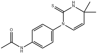 N-[4-(2-mercapto-4,4-dimethylpyrimidin-1(4H)-yl)phenyl]acetamide Struktur