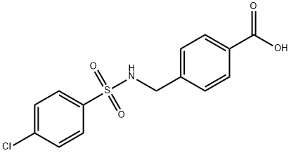 4-[[(4-Chlorophenylsulfonyl)amino]methyl]benzoic acid Struktur