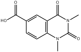 1,3-dimethyl-2,4-dioxo-1,2,3,4-tetrahydroquinazoline-6-carboxylic acid Struktur