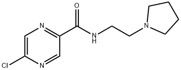 5-chloro-N-(2-pyrrolidin-1-ylethyl)pyrazine-2-carboxamide Struktur