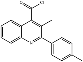 3-methyl-2-(4-methylphenyl)quinoline-4-carbonyl chloride Struktur