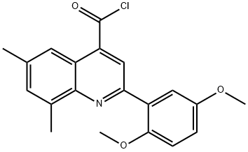 2-(2,5-dimethoxyphenyl)-6,8-dimethylquinoline-4-carbonyl chloride Struktur