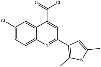 6-chloro-2-(2,5-dimethyl-3-thienyl)quinoline-4-carbonyl chloride Struktur