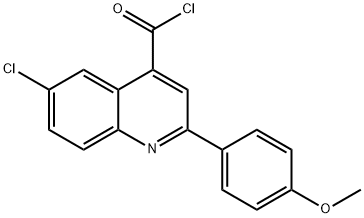 6-chloro-2-(4-methoxyphenyl)quinoline-4-carbonyl chloride Struktur