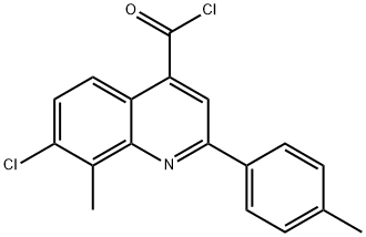 7-chloro-8-methyl-2-(4-methylphenyl)quinoline-4-carbonyl chloride Struktur