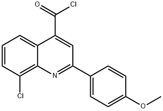 8-chloro-2-(4-methoxyphenyl)quinoline-4-carbonyl chloride Struktur