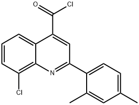 8-chloro-2-(2,4-dimethylphenyl)quinoline-4-carbonyl chloride Struktur