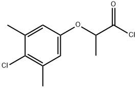 2-(4-chloro-3,5-dimethylphenoxy)propanoyl chloride Struktur