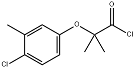 2-(4-chloro-3-methylphenoxy)-2-methylpropanoyl chloride Struktur