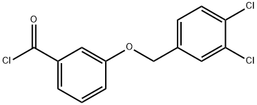 3-[(3,4-dichlorobenzyl)oxy]benzoyl chloride Struktur