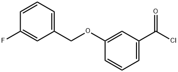 3-[(3-fluorobenzyl)oxy]benzoyl chloride Struktur