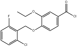 4-[(2-chloro-6-fluorobenzyl)oxy]-3-ethoxybenzoyl chloride Struktur