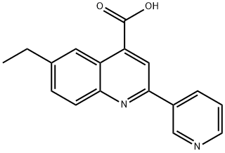 6-ethyl-2-pyridin-3-ylquinoline-4-carboxylic acid Struktur