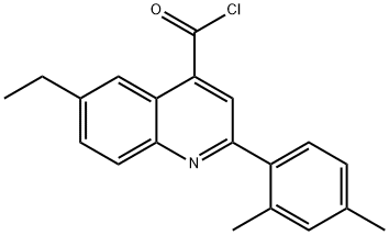 2-(2,4-dimethylphenyl)-6-ethylquinoline-4-carbonyl chloride Struktur