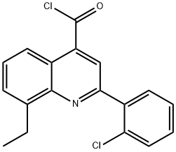 2-(2-chlorophenyl)-8-ethylquinoline-4-carbonyl chloride Struktur