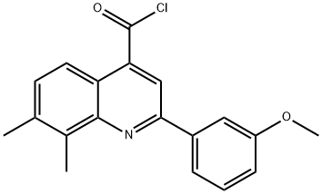 2-(3-methoxyphenyl)-7,8-dimethylquinoline-4-carbonyl chloride Struktur