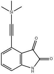 4-[2-(Trimethylsilyl)ethynyl]-1H-indole-2,3-dione Struktur