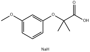 2-(3-Methoxy-phenoxy)-2-methyl-propionic acidsodium salt Struktur