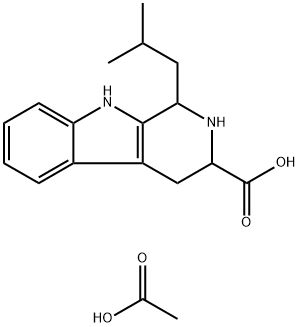 1-Isobutyl-2,3,4,9-tetrahydro-1H-beta-carboline-3-carboxylic acid acetate Struktur