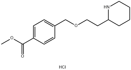 Methyl 4-{[2-(2-piperidinyl)ethoxy]-methyl}benzoate hydrochloride Struktur