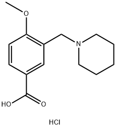 4-Methoxy-3-piperidin-1-ylmethyl-benzoic acidhydrochloride Struktur