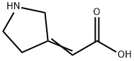 2-(3-Pyrrolidinylidene)acetic acid Struktur