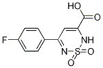 5-(4-Fluoro-phenyl)-1,1-dioxo-1,2-dihydro-1lambda*6*-[1,2,6]thiadiazine-3-carboxylic acid Struktur