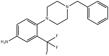 4-(4-Benzyl-1-piperazinyl)-3-(trifluoromethyl)-phenylamine Struktur