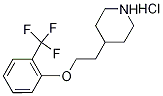 4-{2-[2-(Trifluoromethyl)phenoxy]ethyl}piperidinehydrochloride Struktur