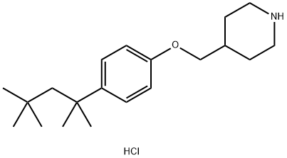 4-{[4-(1,1,3,3-Tetramethylbutyl)phenoxy]-methyl}piperidine hydrochloride Struktur