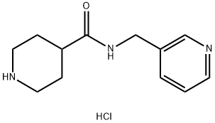 N-(3-Pyridinylmethyl)-4-piperidinecarboxamidehydrochloride Struktur