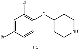 4-(4-Bromo-2-chlorophenoxy)piperidinehydrochloride Struktur