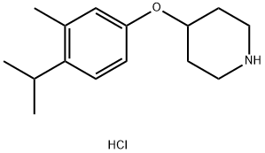 4-(4-Isopropyl-3-methylphenoxy)piperidinehydrochloride Struktur