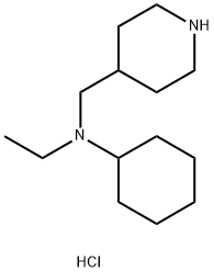 N-Ethyl-N-(4-piperidinylmethyl)cyclohexanaminedihydrochloride Struktur