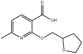 6-Methyl-2-(tetrahydro-2-furanylmethoxy)-nicotinic acid Struktur