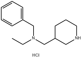 N-Benzyl-N-(3-piperidinylmethyl)-1-ethanaminedihydrochloride Struktur