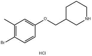 3-[(4-Bromo-3-methylphenoxy)methyl]piperidinehydrochloride Struktur