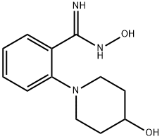 N'-Hydroxy-2-(4-hydroxy-1-piperidinyl)-benzenecarboximidamide Struktur