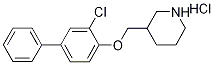 3-Chloro[1,1'-biphenyl]-4-yl 3-piperidinylmethylether hydrochloride Struktur