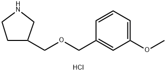 3-{[(3-Methoxybenzyl)oxy]methyl}pyrrolidinehydrochloride Struktur