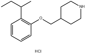 4-{[2-(sec-Butyl)phenoxy]methyl}piperidinehydrochloride Struktur