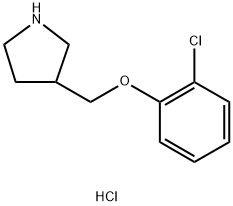 3-[(2-Chlorophenoxy)methyl]pyrrolidinehydrochloride Struktur