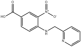 3-Nitro-4-[(2-pyridinylmethyl)amino]benzoic acid Struktur